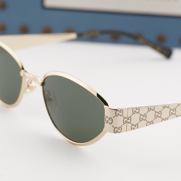 Gucci GG1853S 001 Oval Sunglasses – Gold/Grey - Picture 9 of 14